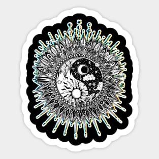 Glitch Mandala Sticker